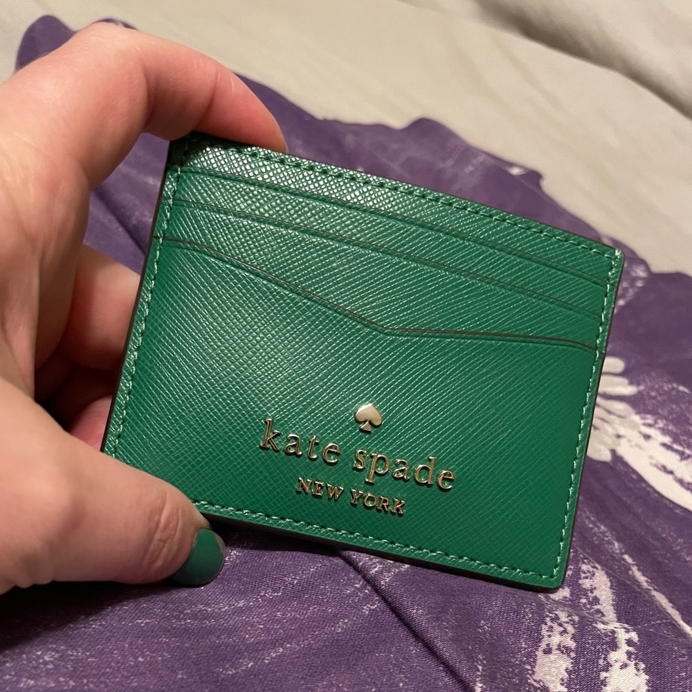 NWT Kate Spade Card Holder Wallet Card Case in Green Bean